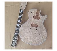 ALFAAL DIY Electric Guitar Kit - Mahogany Body & Rosewood Fretboard - Natural - H-S-H Pickup Configuration - 6 Strings - Guitar Kit