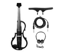 ALFAAL Electric 4/4 Violin Professional Carbon Fiber Technology Advanced Black Electric Violin With Shoulder Headphones