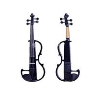 ALFAAL Electric Box Violin Solid Wood Electroacoustic Electronic Violin Playing Performance Musical Instrument (Color : Bk)