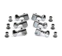 ALFAAL Electric Folk Acoustic Guitar Knob Fully Enclosed Tuner Reel Butterfly Fishtail Twisting Handle 1:21 (Color : Silver)