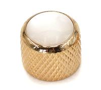 ALFAAL Electric Guitar Bass Potentiometer Knob Cap Electronic Cap Gold Silver Cap Volume Tone Metal Knob (Color : 2)