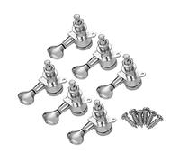ALFAAL Electric Guitar Machine Heads Knobs String Tuning Pegs Locking Tuners Pack Of 6pcs 6R (Color : Silver)