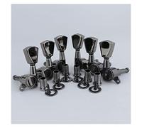 ALFAAL Electric Guitar Machine Heads Tuners 3R3L Bright black Tuning Pegs