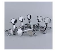 ALFAAL Electric Guitar Machine Heads Tuners Gear Ratio 1: 19 For ST Or TL Chrome Silver Tuning Pegs (Color : 6L)