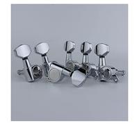 ALFAAL Electric Guitar Machine Heads Tuners Gear Ratio 1: 19 For ST Or TL Chrome Silver Tuning Pegs (Color : 6R)