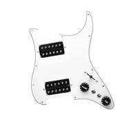 ALFAAL Electric Guitar Pickguard Pickup 5 Prewired ST Pickguard Coil Splitting Pickguard HH Loaded Pickguard With Humbucker Pickups Set Multi Colour(Q)