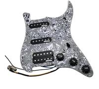 ALFAAL Electric Guitar Pickguard Pickup Electric Guitar Pickups Alnico5 SSH Style 7-way Type Fully Loaded Pickguard Suitable For St Guitar(A)