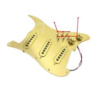 ALFAAL Electric Guitar Pickguard Pickup Guitar SSS Prewired Pickguard Pickups Loaded 3 Mini Toggle 3 Phase Converter For ST Electric Guitars Replacement Parts