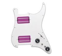ALFAAL Electric Guitar Pickguard Pickup HH-coil Splitting Electric Guitar Pickguard Two Blade Style 15K With Two Humbucker Loaded Prewired Scratchplate Pickup(N)