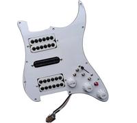 ALFAAL Electric Guitar Pickguard Pickup Loaded ST HSH Pickguard High Output Humbucker Pickups Multi 4 Single Cut Converter 20 Tones Electric Guitar Parts(C)