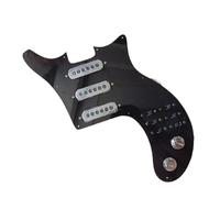 ALFAAL Electric Guitar Pickguard Pickup Prewired SSS Pickguard Set Multifunction Converter Harness Chrome Burns Tri-sonic Pickups For Series Guitar