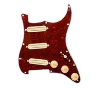 ALFAAL Electric Guitar Pickguard Pickup SSS Prewired Pickguard Mini Humbucker Electric Guitar Loaded Prewired Scratchplate For ST Guitar(H)