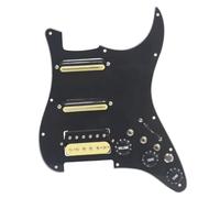 ALFAAL Electric Guitar Pickguard Pickup ST Guitar Prewired Pickguard Coil Splitting Two Humbucker One Humbucker 9K 9K 15K Silence Converter(K)