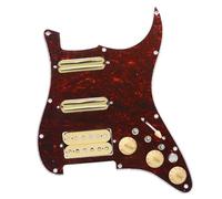 ALFAAL Electric Guitar Pickguard Pickup ST Guitar SSH Coil Splitting Prewired Pickguard Two Humbucker + One Humbucker 9K/9K/15K +Silence Converter(L)