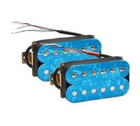 ALFAAL Electric Guitar Single Coil Pickup Set 1Set N7.5K/B15K Electric Guitar Humbucker Adjustable Screw Dual Coil For 6 String Electric Guitar Coil Spliting Pickup(Blue)