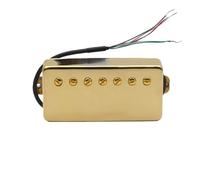 ALFAAL Electric Guitar Single Coil Pickup Set 7 String LP Guitar Brass Cover Humbucker Slotted Screw 8.5K/14K Coil Splitting Pickup For Electric Guitar(F)