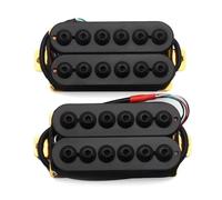 ALFAAL Electric Guitar Single Coil Pickup Set Adjustable Metal Double Coil Electric Guitar Pickups Humbucker Neck/Bridge Pickup Guitar Accessories(A)