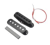 ALFAAL Electric Guitar Single Coil Pickup Set DIY Parts Kits For Making Guitar Pickup Of ST Electric Guitar Single Coil Pickup Bobbin/Cover/Ceramic Bar/Cable/Pole(Neck 48MM)