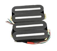ALFAAL Electric Guitar Single Coil Pickup Set Dual Rail Electric Guitar Humbucker Pickup N-10K/B-16K Double Coil Pickup Coil Splitting Ceramic Pickup Accessories(C)
