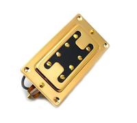 ALFAAL Electric Guitar Single Coil Pickup Set Electric Bass Humbucker Pickup Two Line 8 Hole Neck Bridge Pickup Black Gold Chrome(Gold)