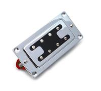 ALFAAL Electric Guitar Single Coil Pickup Set Electric Bass Humbucker Pickup Two Line 8 Hole Neck Bridge Pickup Black Gold Chrome(Chrome)