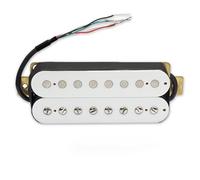 ALFAAL Electric Guitar Single Coil Pickup Set Electric Guitar Double Coil Pickup Guitar 8-string Double Block Pickup Guitar Pickup Black With Frame(White,Bridge)