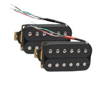ALFAAL Electric Guitar Single Coil Pickup Set Electric Guitar Double Humbucker Four Conduct With Shield Bridge-15K Or Neck-7.5K Guitar Pickup(B)