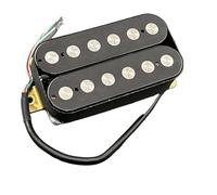 ALFAAL Electric Guitar Single Coil Pickup Set Electric Guitar Humbucker 6.3mm Big Pole Piece Dual Coill Guitar Pickup With 4 Conduct Cable/Coil Splitting Black/White(A)
