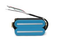 ALFAAL Electric Guitar Single Coil Pickup Set Electric Guitar Humbucker Dual Coill Dual Rail Guitar Bridge Pickup With 57mm Steel Pole Black Green Red Light Blue(Light Blue)