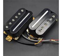 ALFAAL Electric Guitar Single Coil Pickup Set Electric Guitar Humbucker/Hex Screw Adjusting Dual Coil Guitar Pickup With 4 Conduct Cable/Coil Splitting(E)