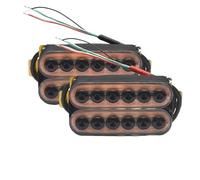 ALFAAL Electric Guitar Single Coil Pickup Set Electric Guitar Humbucker Pickups Adjustable Metal Double Coil With 4 Substitute Cable Coil Splitting Black Red(W)