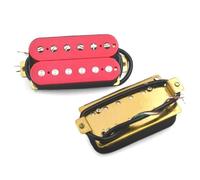 ALFAAL Electric Guitar Single Coil Pickup Set Humbucker Electric Guitar Pickup Coil Spliting Pickup Guitar Dual Coill Pickup 4 Conduct Cable N-7.5K/B-15K Output Pink(B)