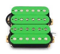 ALFAAL Electric Guitar Single Coil Pickup Set Humbucker Electric Guitar Pickup Coil Spliting Pickup Dual Coill 4 Conduct Cable N-7.5K/B-15K Output Green(B)