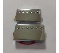 ALFAAL Electric Guitar Single Coil Pickup Set LP Electric Guitar Pickup Open Brass Shell Guitar EQ Gold Plated Silver Plated Pickup 50# 52#(A,A Set of 50+52)
