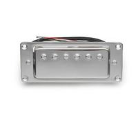 ALFAAL Electric Guitar Single Coil Pickup Set Mini 6 Hole Electric Guitar Humbucker Pickup For LP Guitar Black/Gold/Chrome Neck And Bridge Are Universal(Chrome 1Set)