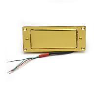 ALFAAL Electric Guitar Single Coil Pickup Set Mini Electric Guitar Pickup 68 * 29MM Electric Guitar Pickup Double Coil Pickup Black Gold Chrome Frame(Gold)