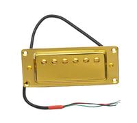ALFAAL Electric Guitar Single Coil Pickup Set Professional Guitar Electric Guitar Humbucker Pickup 6-Hole 4-Core Wire Black Gold Chrome Neck And Bridge Are Universal(Gold 2Pcs)