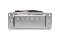 ALFAAL Electric Guitar Single Coil Pickup Set Professional Guitar Electric Guitar Humbucker Pickup 6-Hole 4-Core Wire Black Gold Chrome Neck And Bridge Are Universal(Chrome 1 Pc)