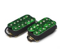ALFAAL Electric Guitar Single Coil Pickup Set ST Electric Guitar Pickup Six-string Double-coil Pickup Color Panel Electric Guitar Modified Flat-head Pickup(Green,Neck)