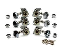 ALFAAL Electric Guitar String Knob Open Silver Retro Metal Quasi-knob Shaft String Winder