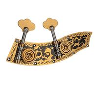 ALFAAL Engraved Double Bass Dual Tuning Pegs Tuner Machine Heads 2 Left 2 Right For 4/4 3/4 Violin Accessories