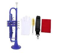 ALFAAL Exquisite Bb B Flat Trumpet Quality Brass Trumpet With Mouthpiece Accessories (Color : Blue)
