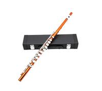 ALFAAL flute for beginners 16 Hole C Key Flute Professional Closed Open Orange Flute Silver Plated Concert Flute Accessories and Parts