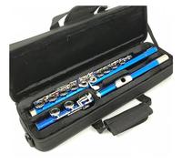 ALFAAL flute for beginners Close Flute 16 Close Holes C Keys Instrument Cupronickel Nickel Plated Blue Flute With E Key
