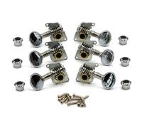 ALFAAL Folk-electric Guitar Fully Closed Open String Knob Gold And Silver Black Inlaid Abalone White Shellfish With Lock Fishtail Butte (Color : 1)