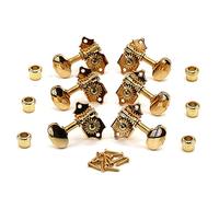 ALFAAL Folk-electric Guitar Fully Closed Open String Knob Gold And Silver Black Inlaid Abalone White Shellfish With Lock Fishtail Butte (Color : 2)