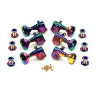 ALFAAL Folk Guitar Fully Closed String Knob Silver Gold Pattern Quasi-knob Shaft Winding String Winder