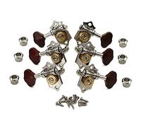 ALFAAL Folk Guitar String Knob Open Silver Body Red Head Retro Quasi-knob Shaft String Coil String