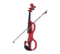 ALFAAL Full Size 4/4 Solid Wood Electric Violin Fiddle Ebony Fingerboard Pegs Chin Rest Tailpiece Whole Set (Color : Crimson)