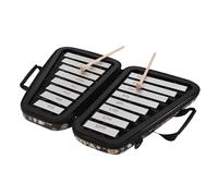ALFAAL Glockenspiel Xylophone 16 Keys Glockenspiel 16-Note Aluminum Plate Xylophone Musical Percussion Instrument With Case Mallets For Beginner(Black)